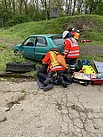 Einsatzübung des Sanitätszuges auf THW-Gelände